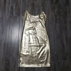 Gold foil dress